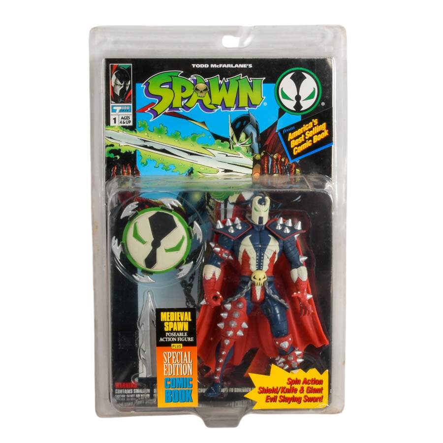 Quadruple McFarlane Toys: Spawn Universe Clown, Spawn, Medieval Spawn-6