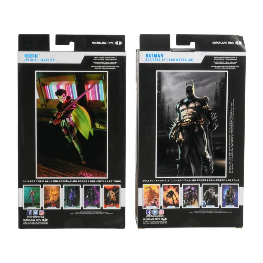 Pair of McFarlane Toys: Gold Label Batman and Platinum Edition Robin-3