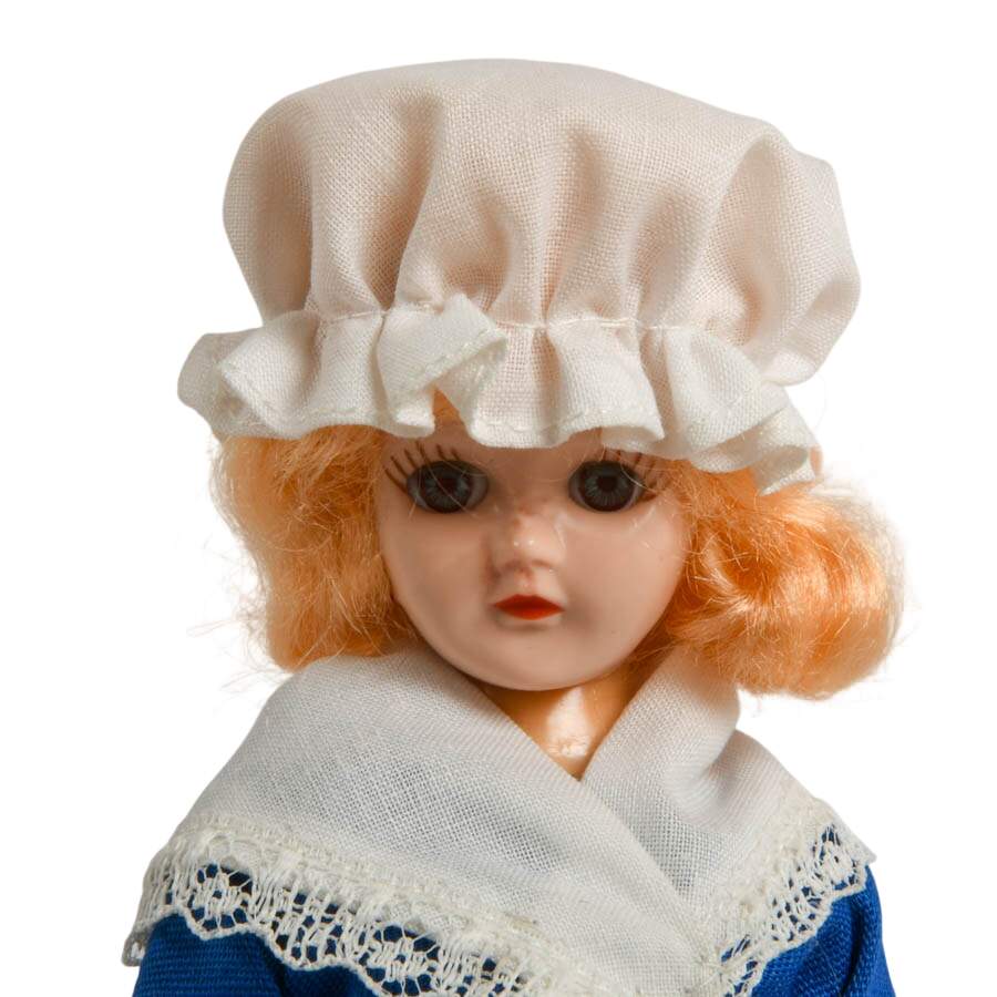 Vintage Jeffrey Snyder Betsy Ross Bicentennial Pincushion Doll Under Dome-4