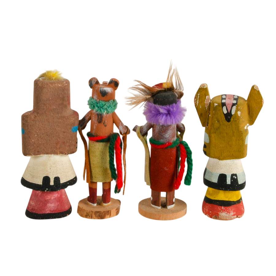 Four Miniature Hand-Carved Kachina Dolls-6