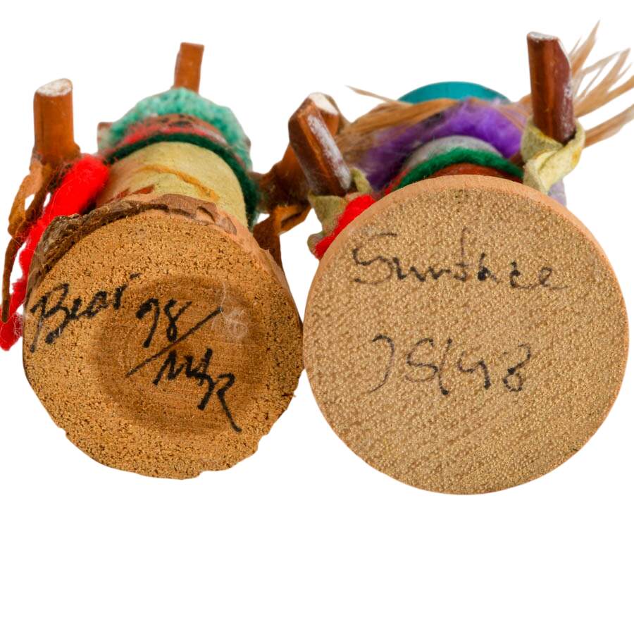 Four Miniature Hand-Carved Kachina Dolls-3
