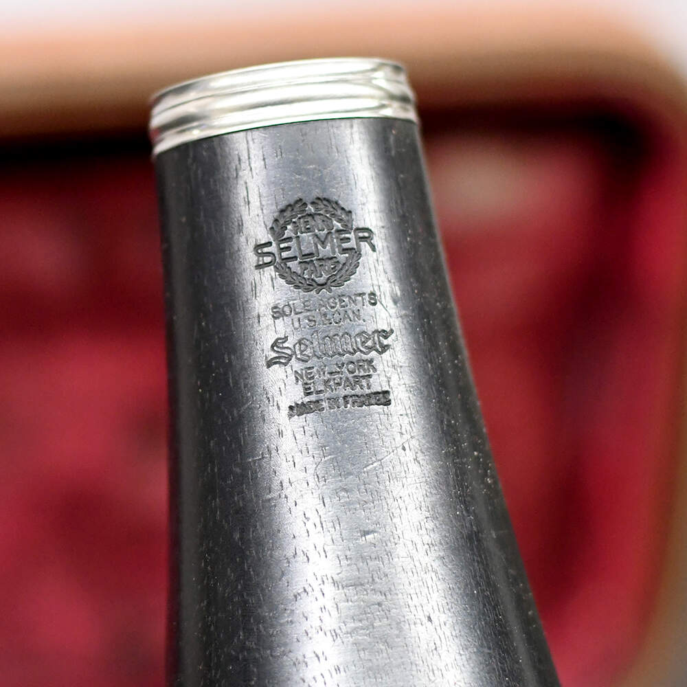 French Henri Selmer Ebony Wood Clarinet with Case and Accessories-6