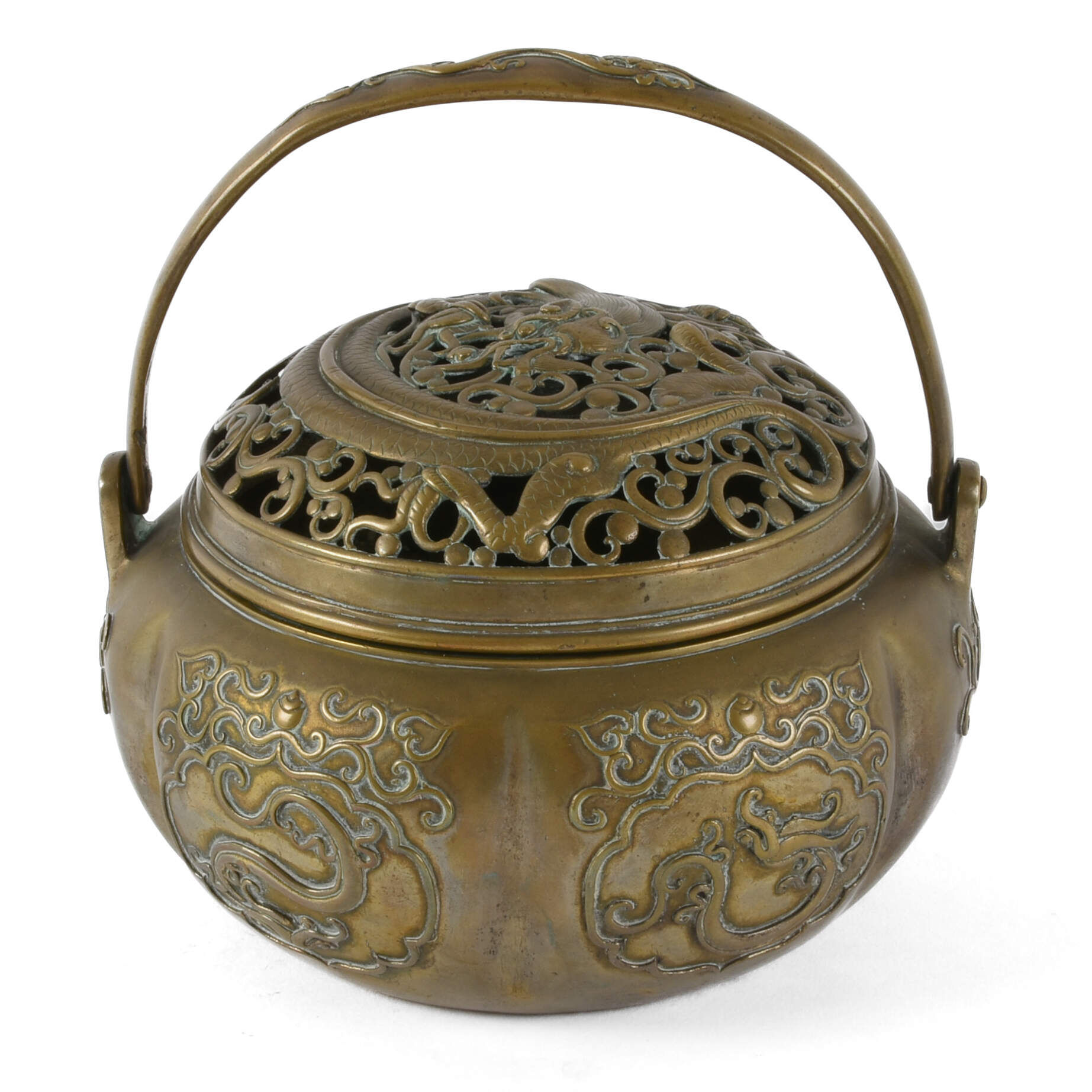 Chinese Brass Censer Burner-3