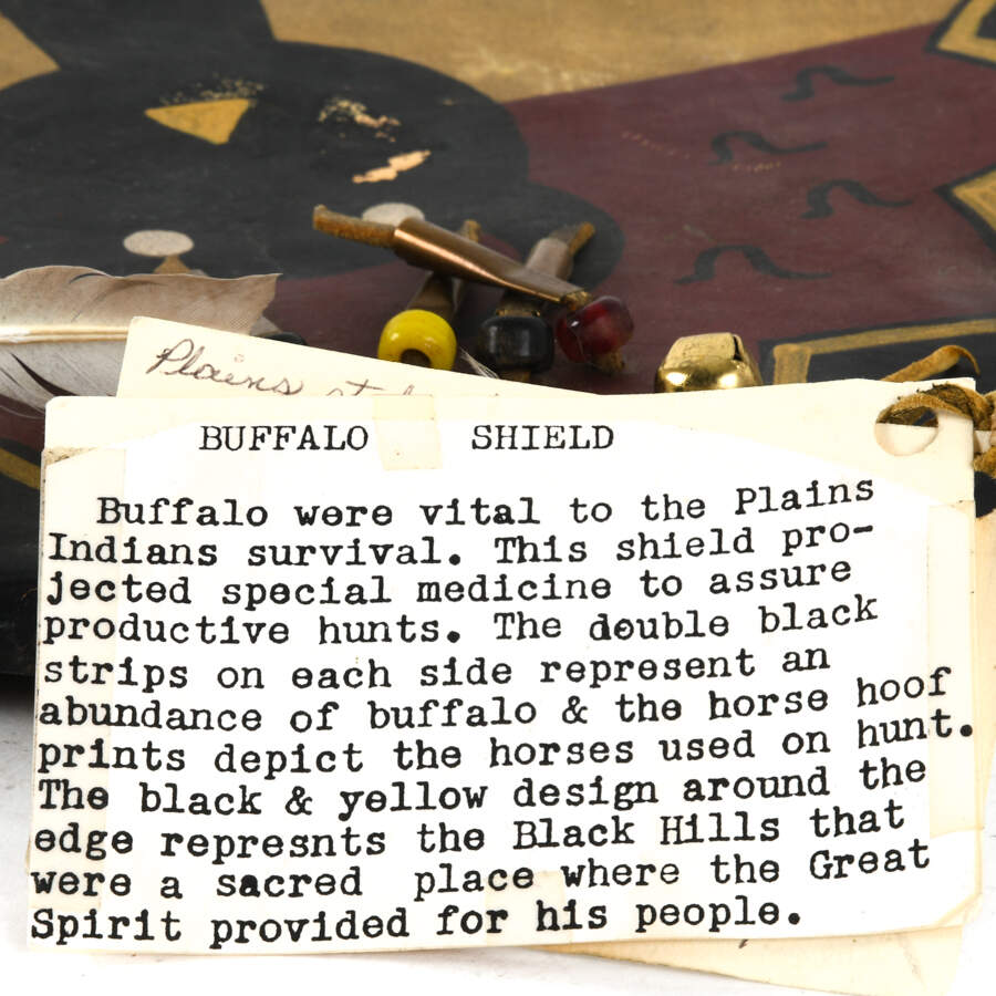 Native American Buffalo Spirit Leather Shield-7