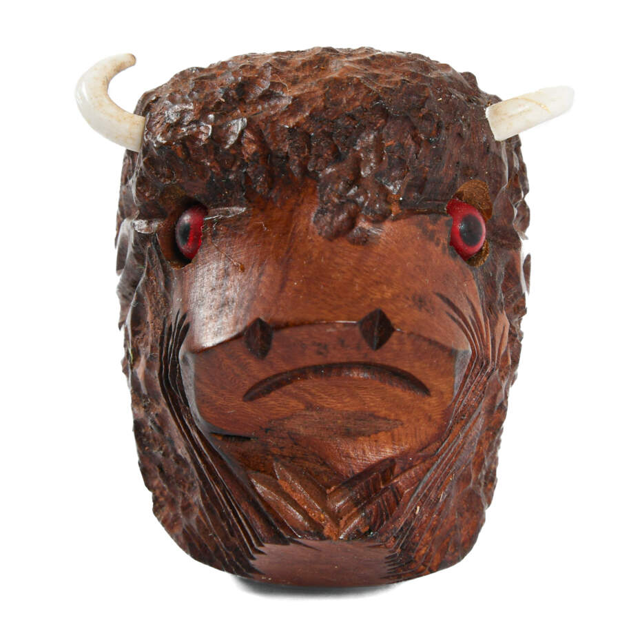 Real Briar for Reign Wade Carved Wood Water Buffalo Pipe-5