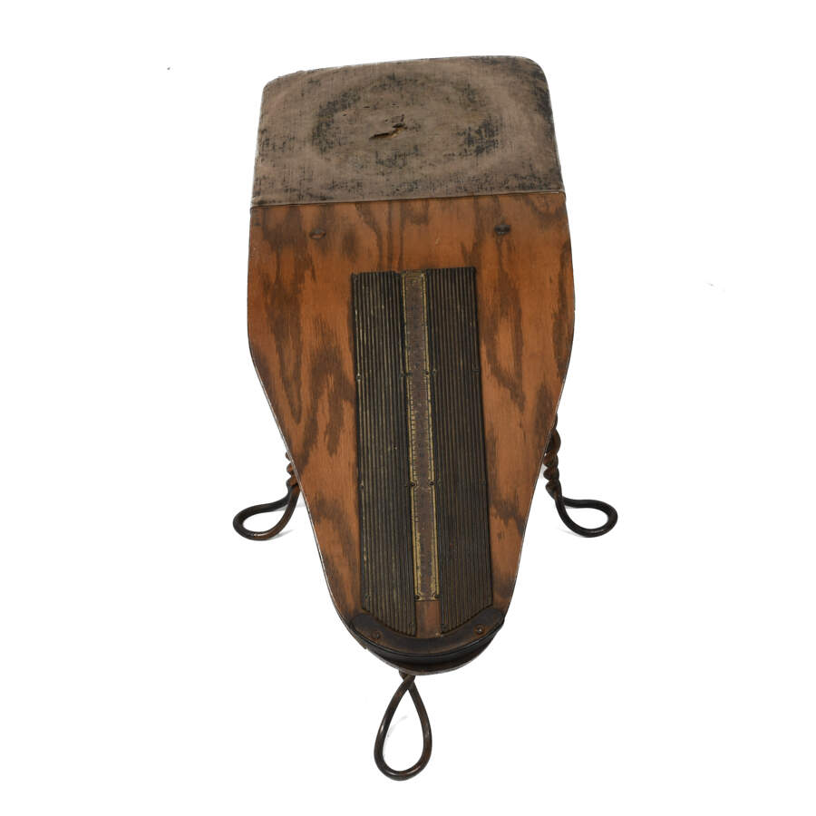 Antique Wooden Shoeshine Stool-Stand-2