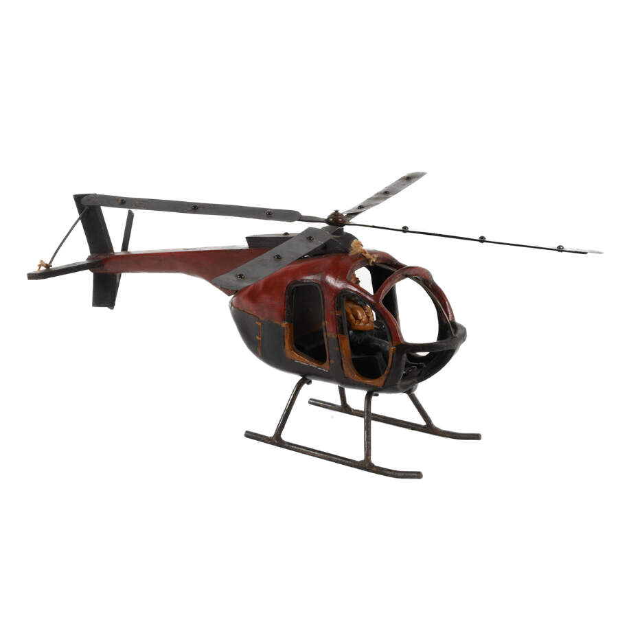 1960s Hughes 500 Helicopter Model with Pilot-4