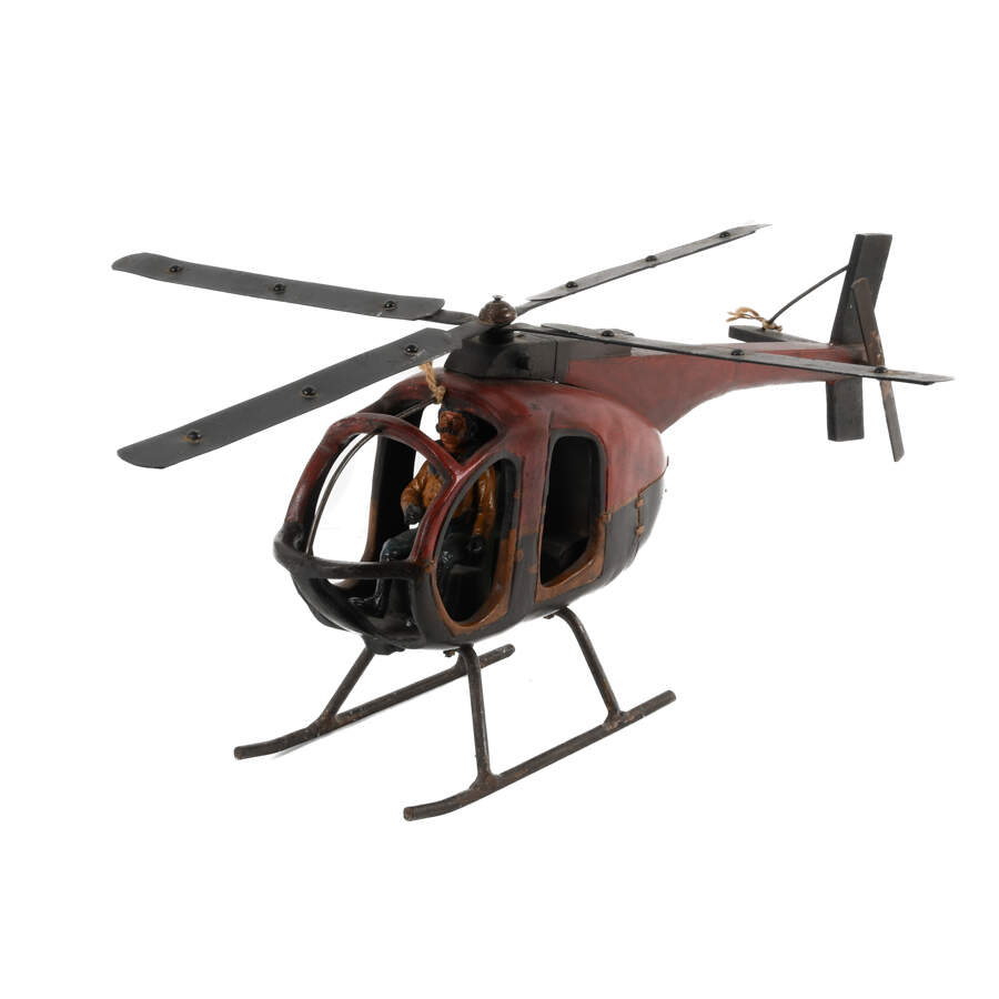 1960s Hughes 500 Helicopter Model with Pilot-3