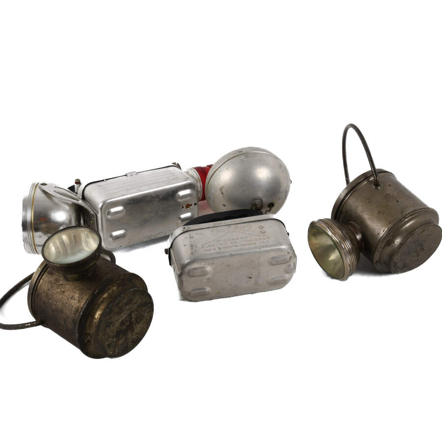 Antique Grouping of Four Aluminum Lanterns-8