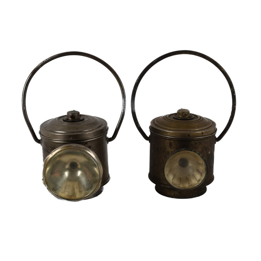 Antique Grouping of Four Aluminum Lanterns-4
