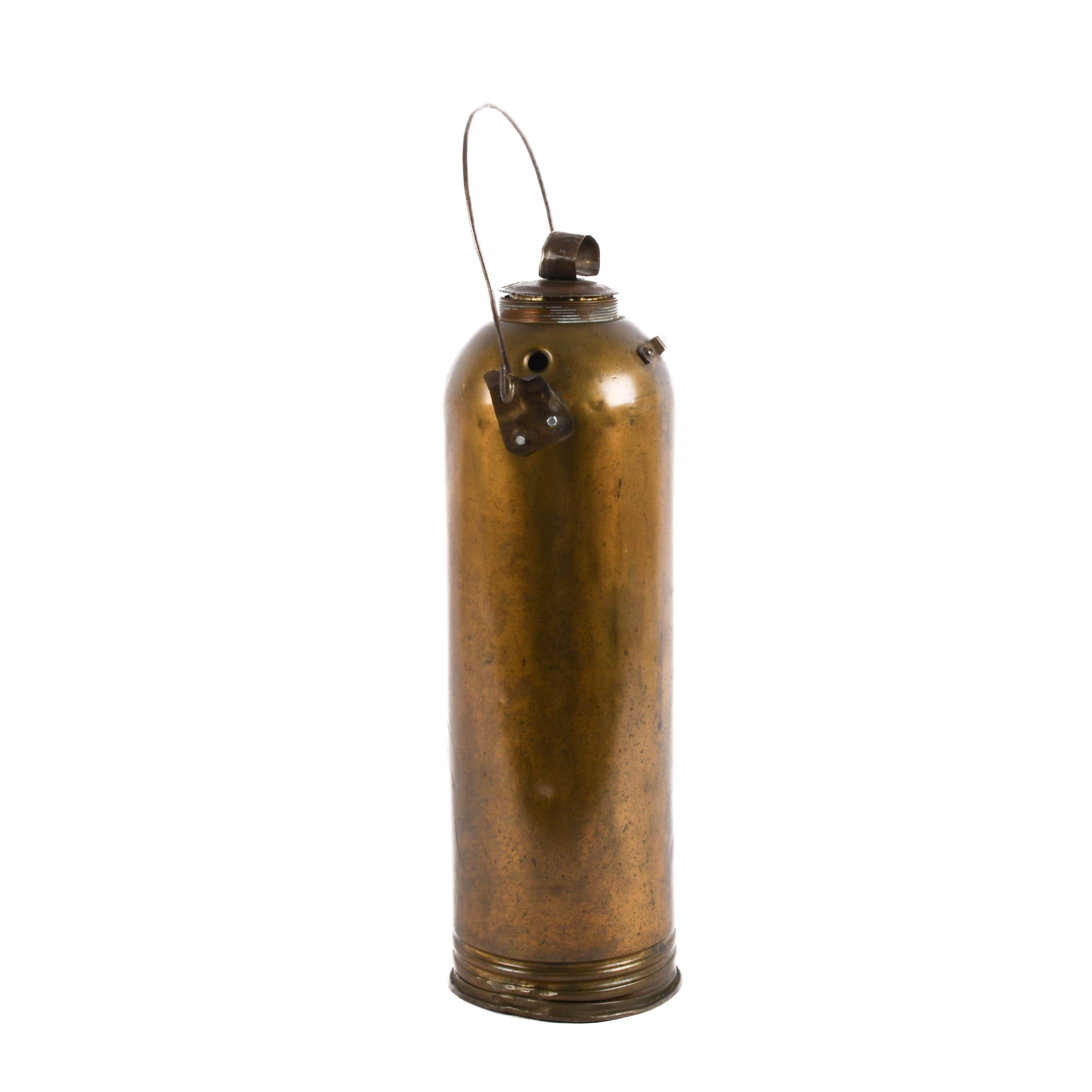 Antique Brass Empty Canister Fire Extinguisher-4