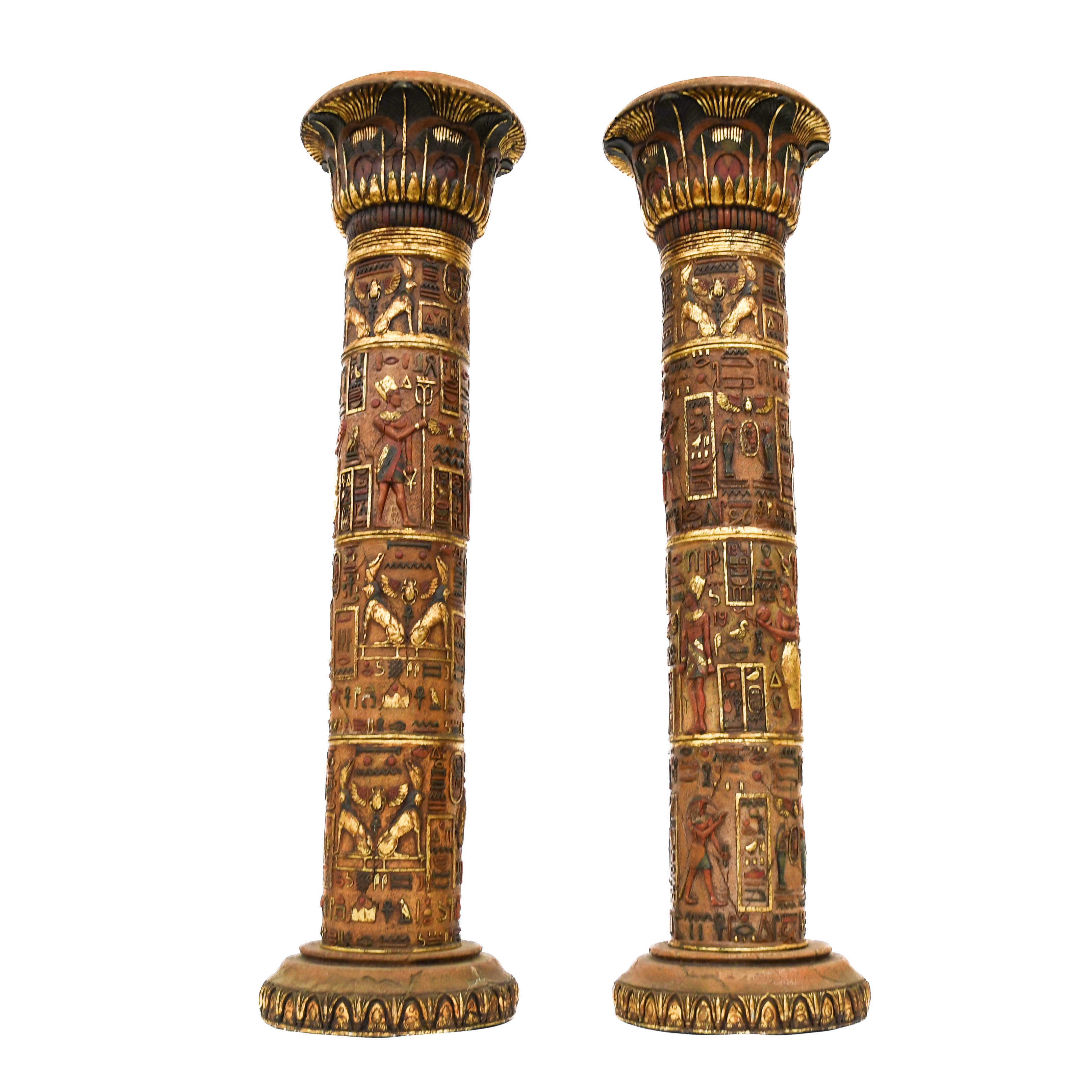 Pair of Egyptian Hieroglyphic Columns-2