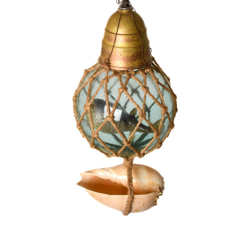 Maritime Mixed Media Glass Ball Sculpture-5
