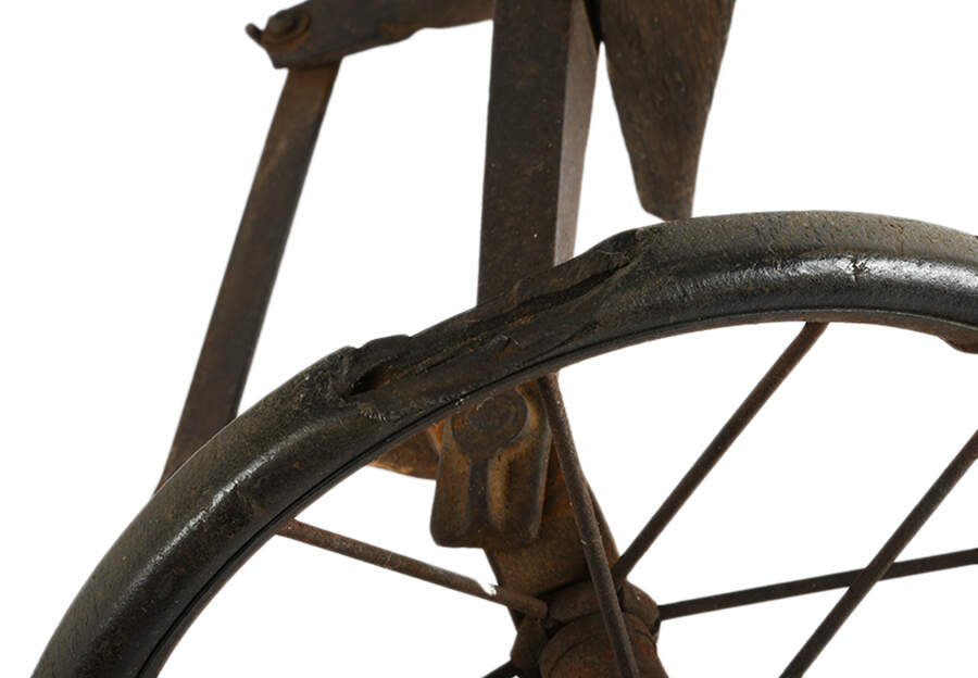Antique Primitive Wooden Horse Mergomobile Tricycle-4
