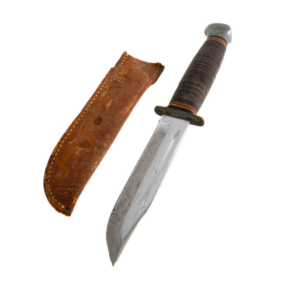 1960s Ka-Bar Military Combat Knife with Sheath-5