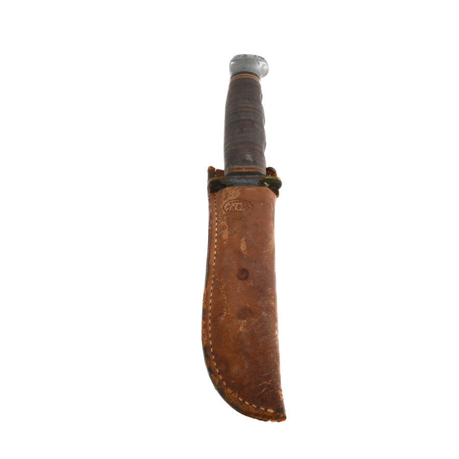1960s Ka-Bar Military Combat Knife with Sheath-2