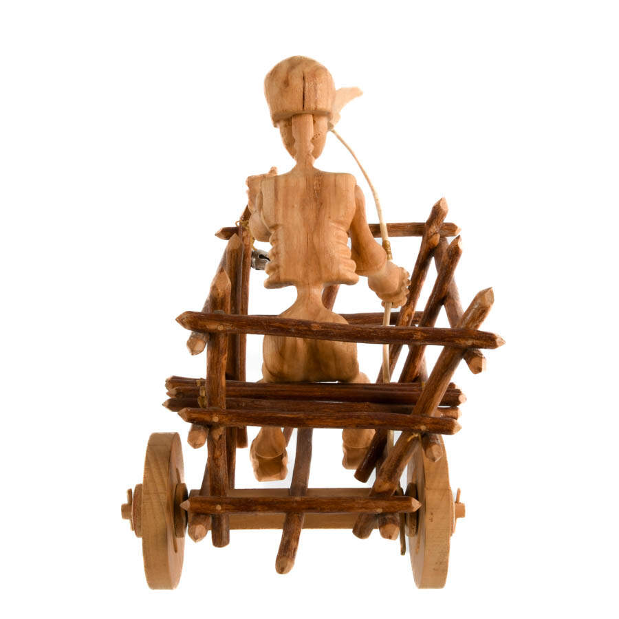 Roberto Gallegos Figural Wood "Death Cart"-4
