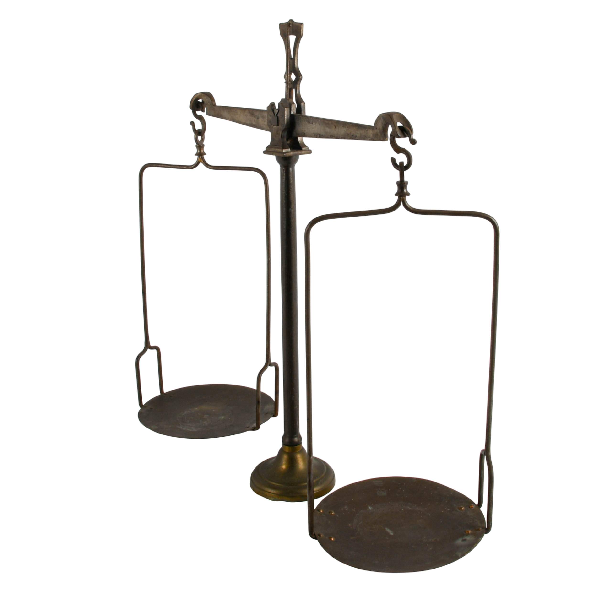Antique French Bronze Balance Scale-3