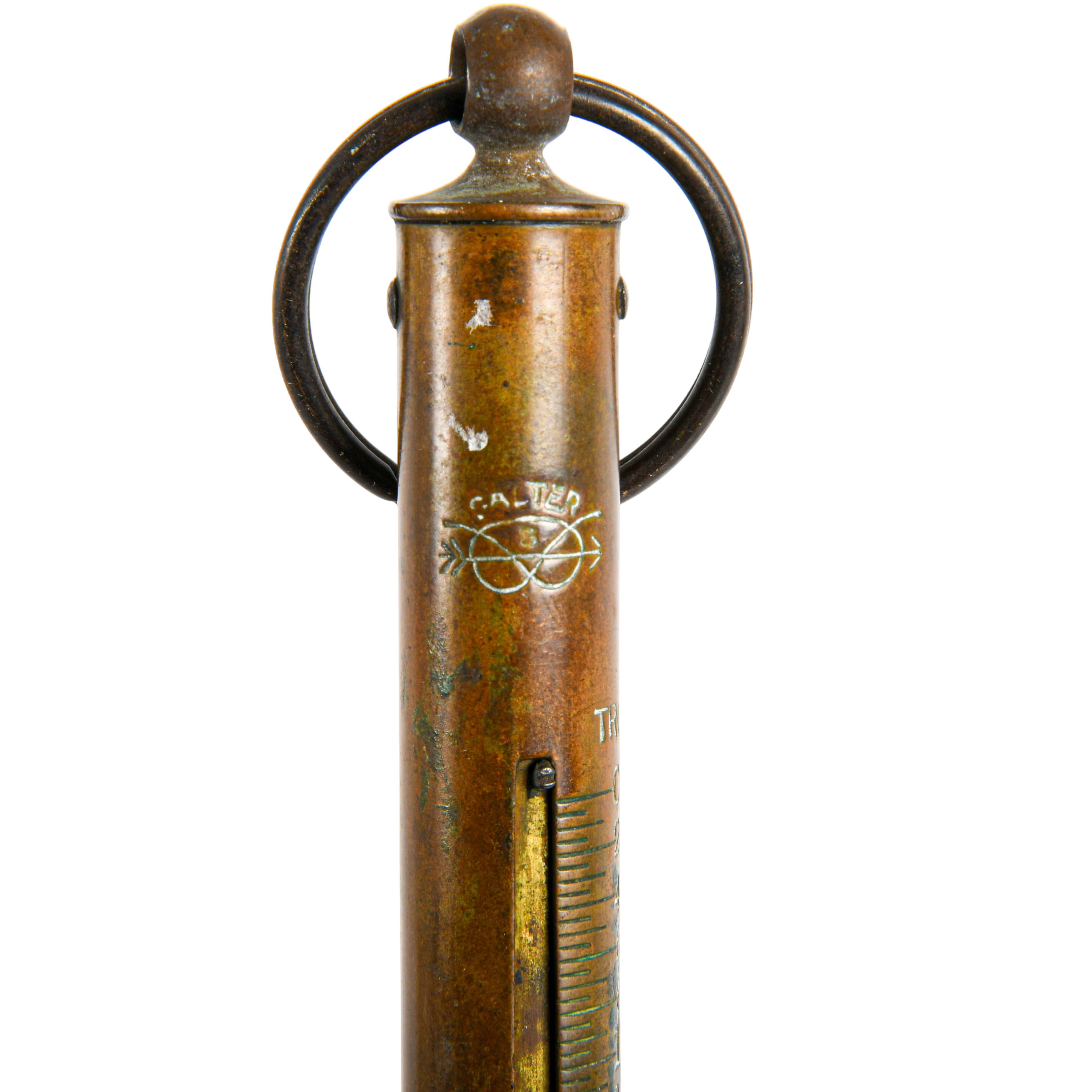 Antique Salter Solid Brass 100 Troy Ounce Spring Balance Scale-6
