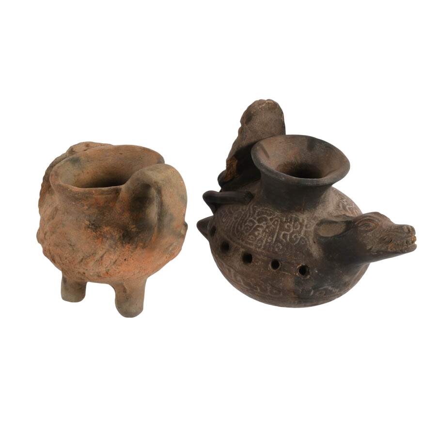 Pair of Pre-Columbian Replica Offering Pots-3