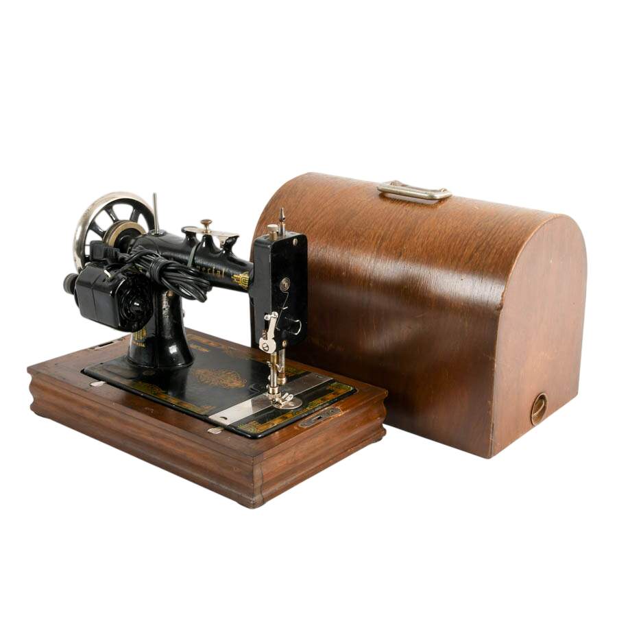 Antique "Our Special" Rotary Treadle Sewing Machine with Carrying Case-11