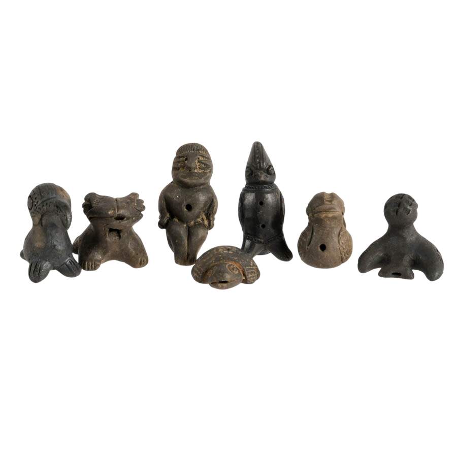 Seven-Piece Wind Orchestra of Animal Pottery Whistles-1