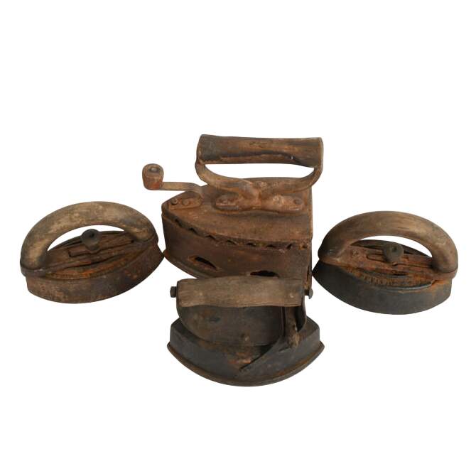 Antique Sad Irons: Colebrookdale, A.C. Williams, Asbestos & Charcoal Irons-1