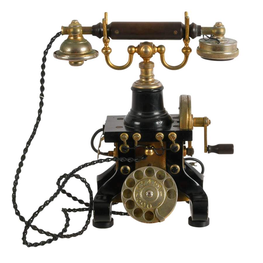 Antique L.M. Ericsson AC110 "Eiffel Tower" Skeleton Telephone-1