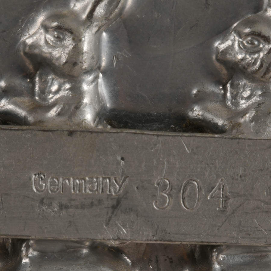 Antique German Spring Bunnies Chocolate Mold-4