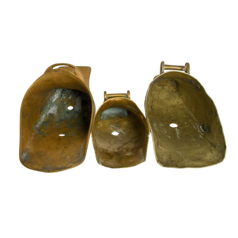 Trio of Spanish Conquistador-Style Brass Stirrups-3