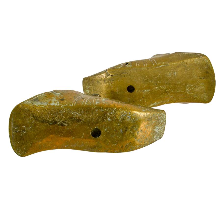 Two Conquistador-Style Brass Slipper Stirrups-10