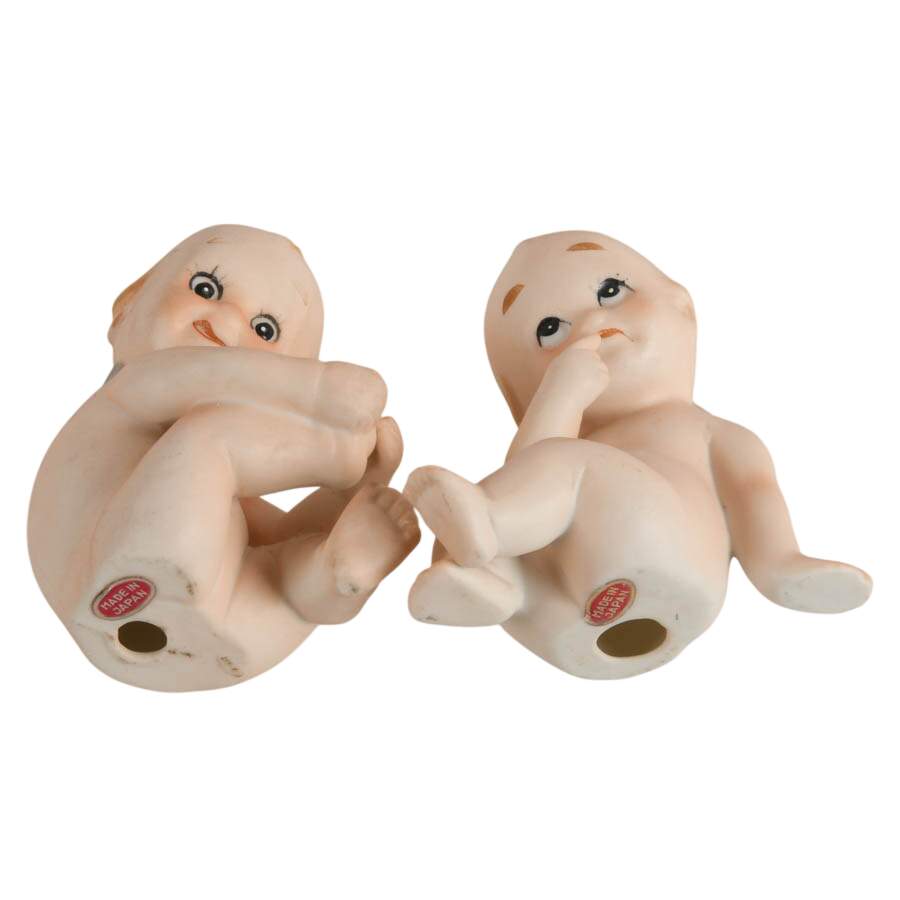 Vintage 1940s Japanese Kewpie Bisque Dolls-10