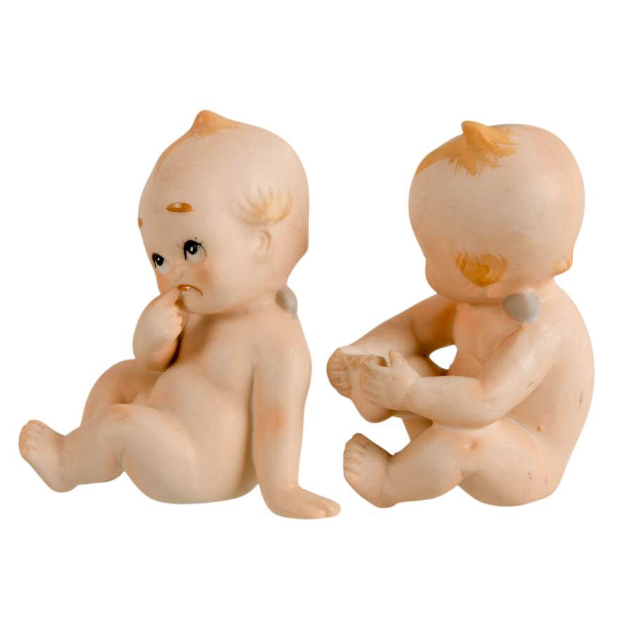 Vintage 1940s Japanese Kewpie Bisque Dolls-2
