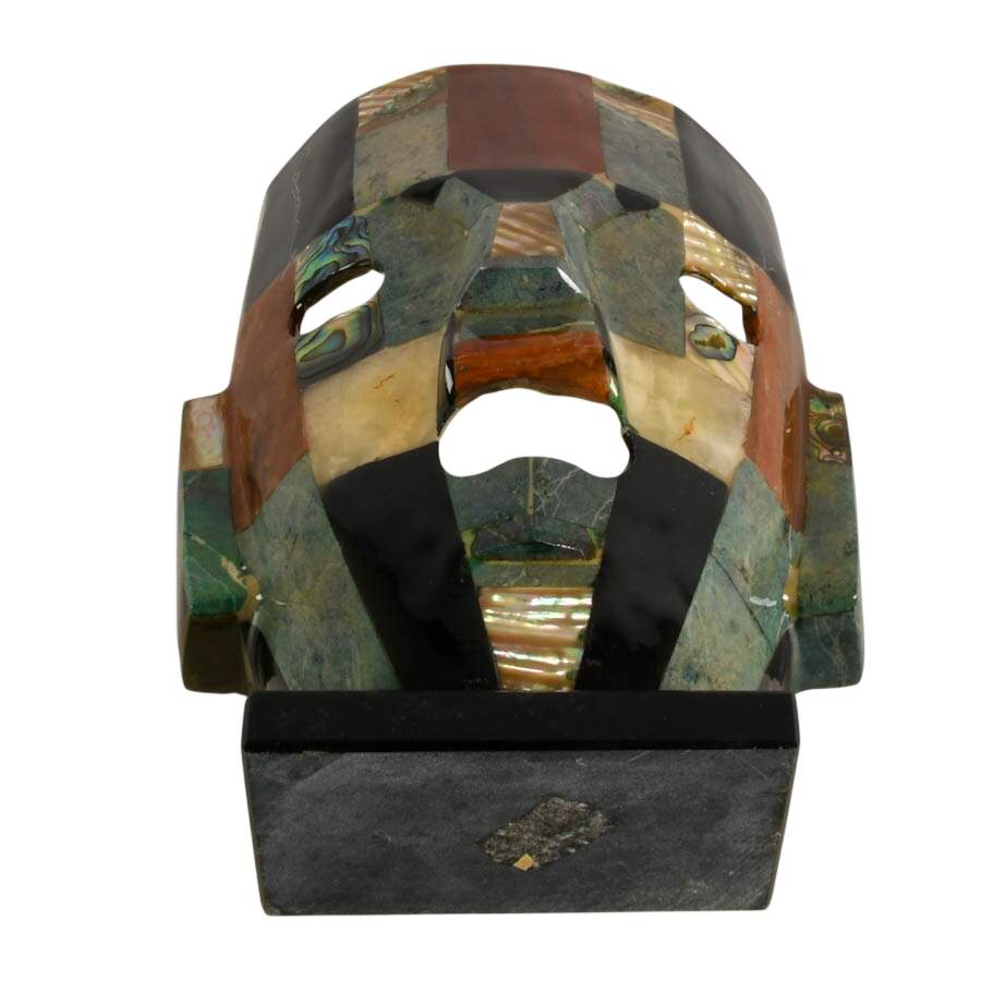 Mexican Modernist Stone and Abalone Mosaic Sculpture-6