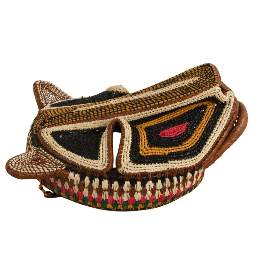 Hand-Woven Babirusa Mask from Emberá Tribe-4