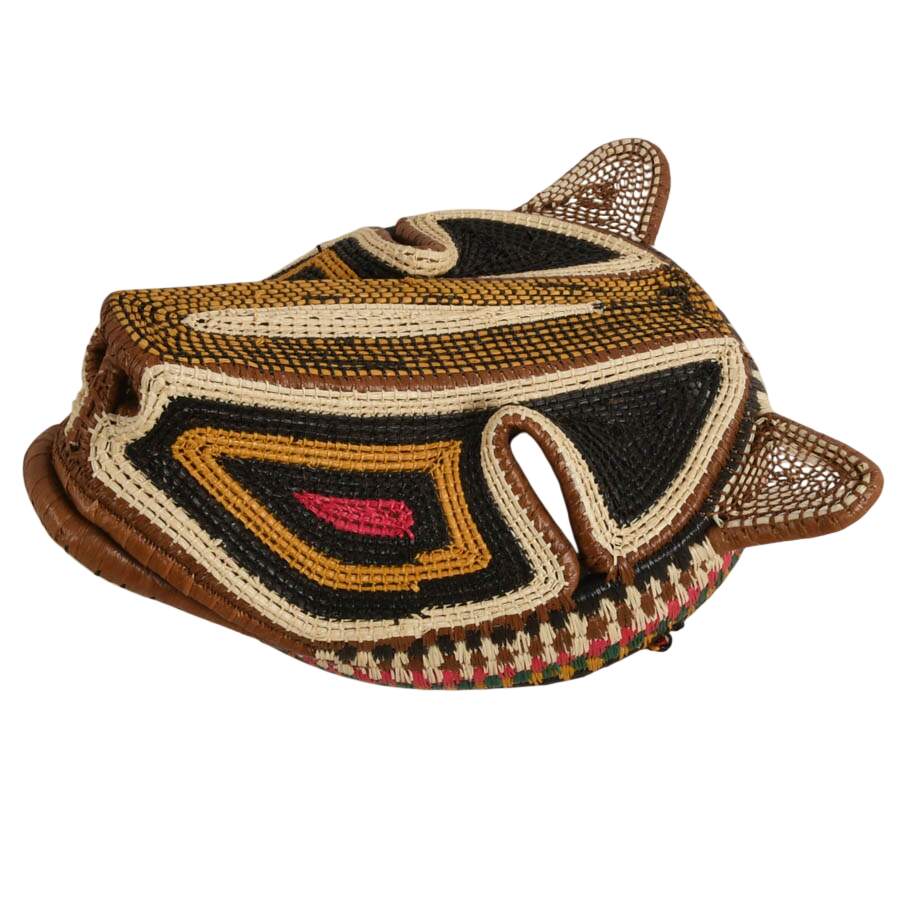 Hand-Woven Babirusa Mask from Emberá Tribe-2
