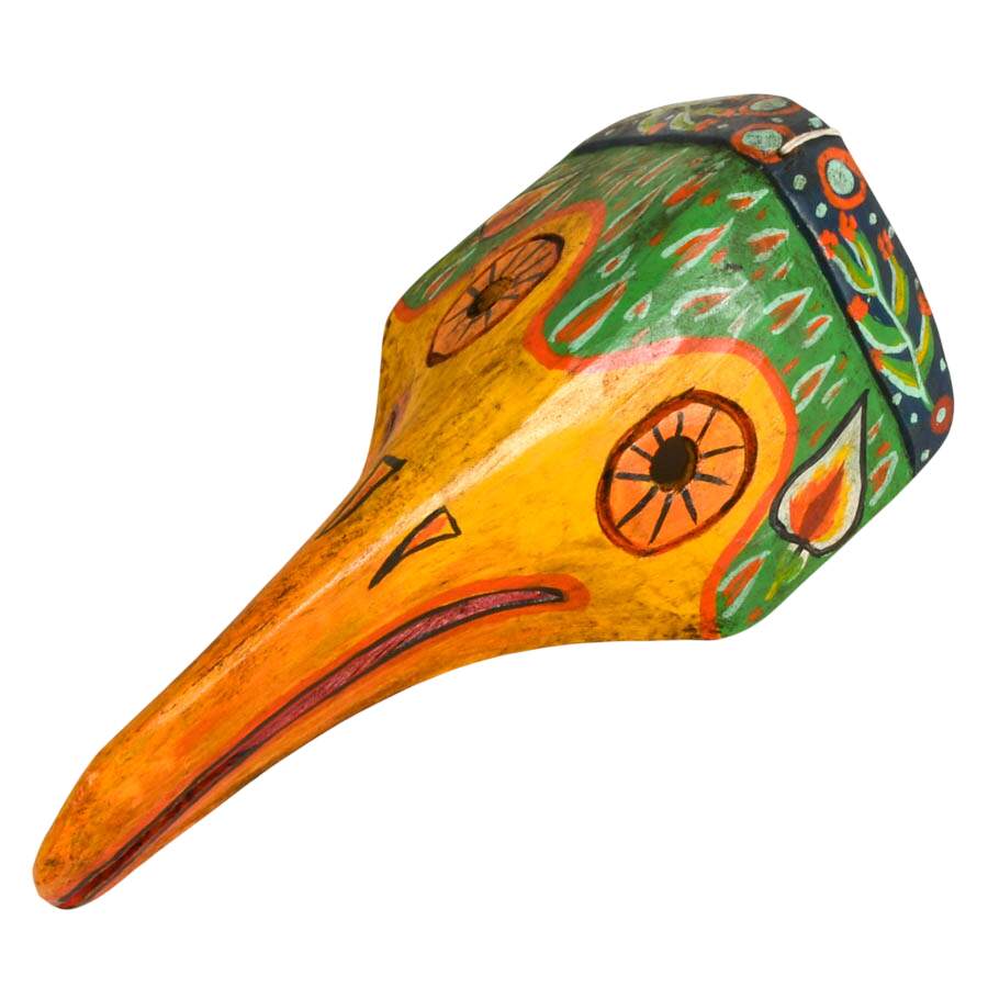 Guatemalan Hand-Carved Wood Toucan Mask-2