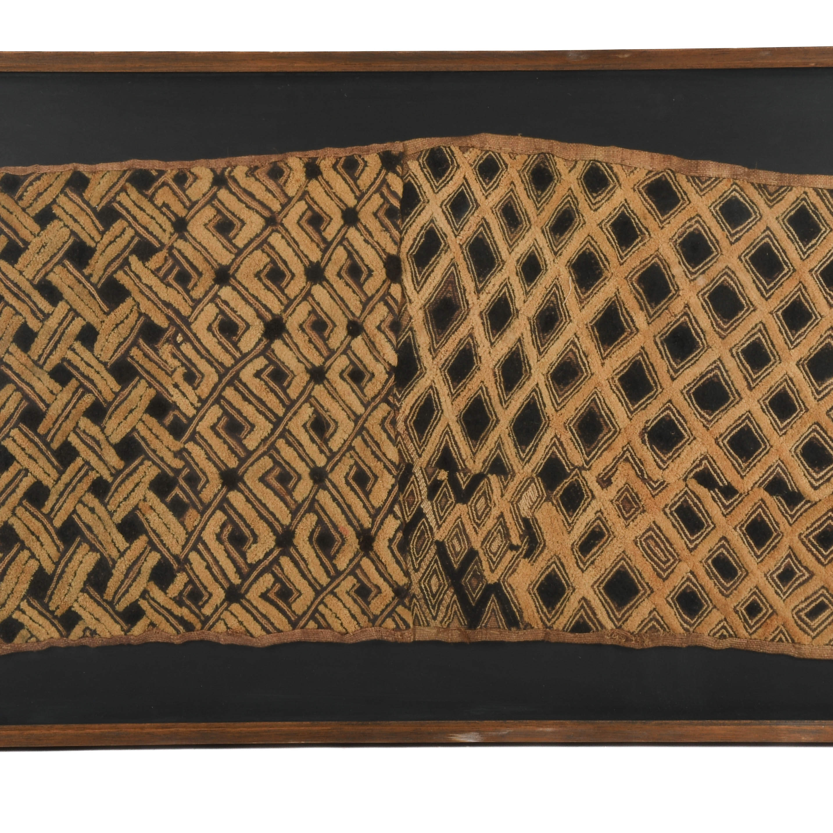 Framed African Shoowa Kuba Cloth-2