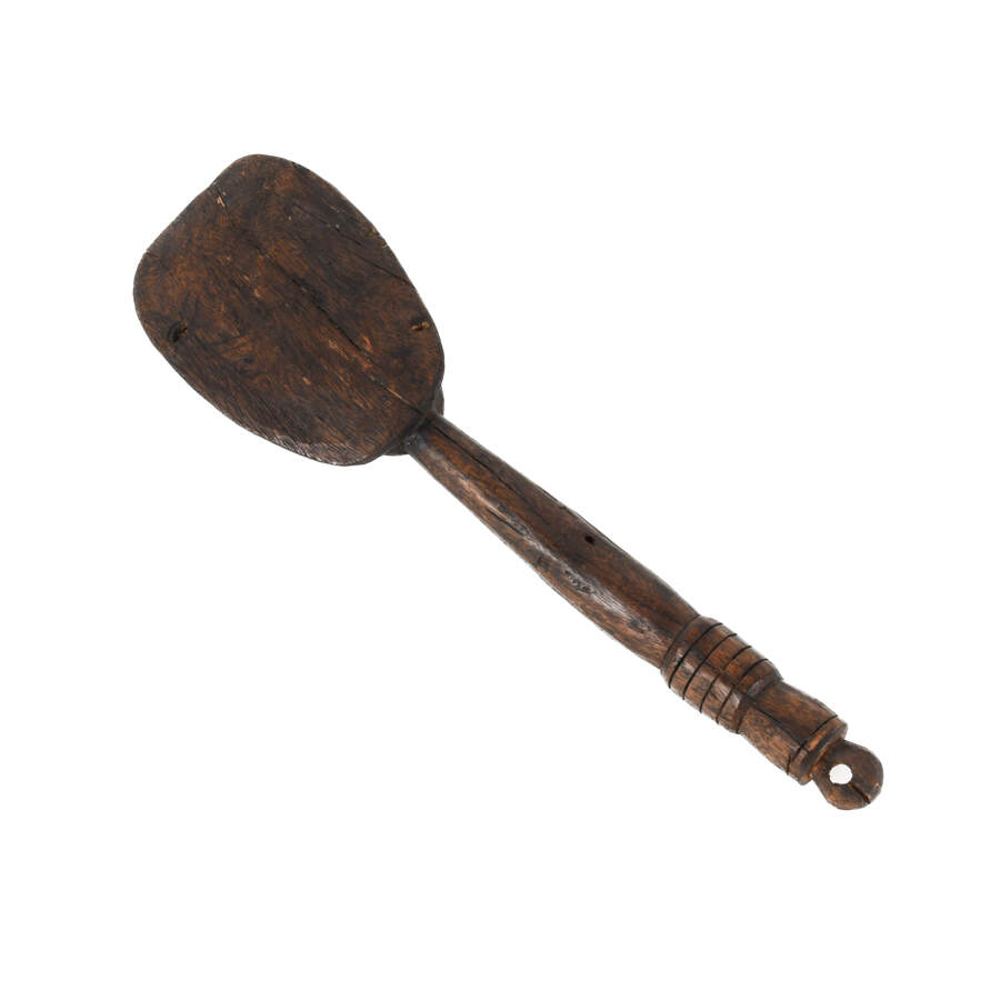 Antique Figural Carved Indonesian Grain Leveler-4