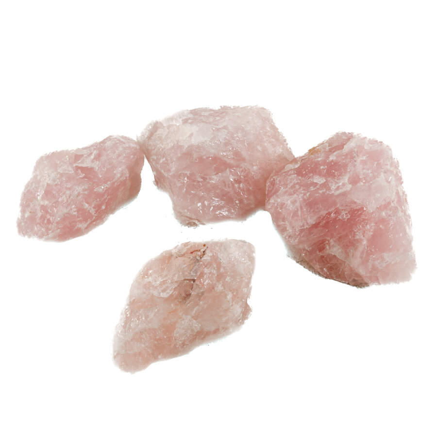 Lot of 4 Pink Rose Quartz Mineral Specimens-2