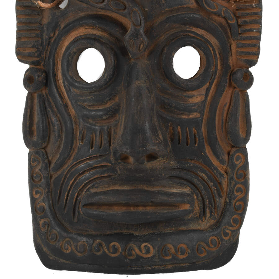 Clay Guatemalan Ceremonial Tribal Mask-2