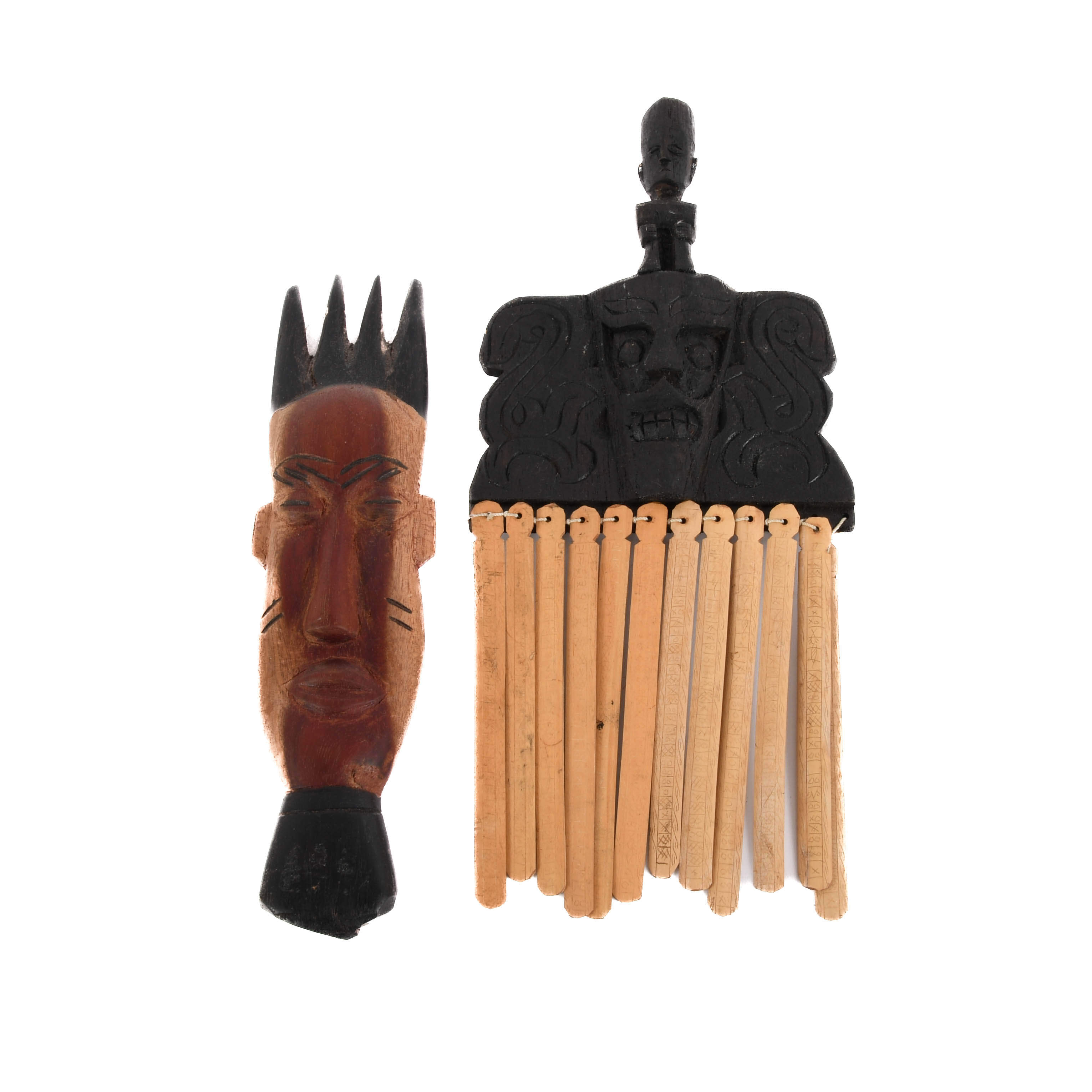 Grouping of Seven Wood Carved African Mask-4