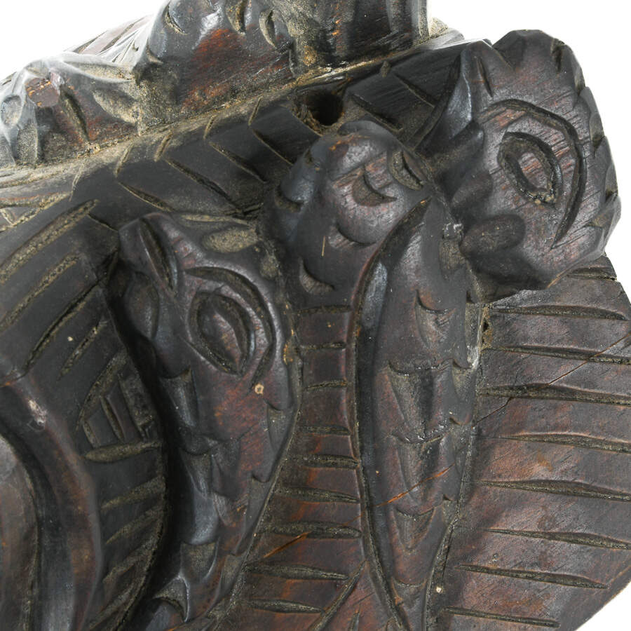 Antique Hand-Carved South American Mask-5