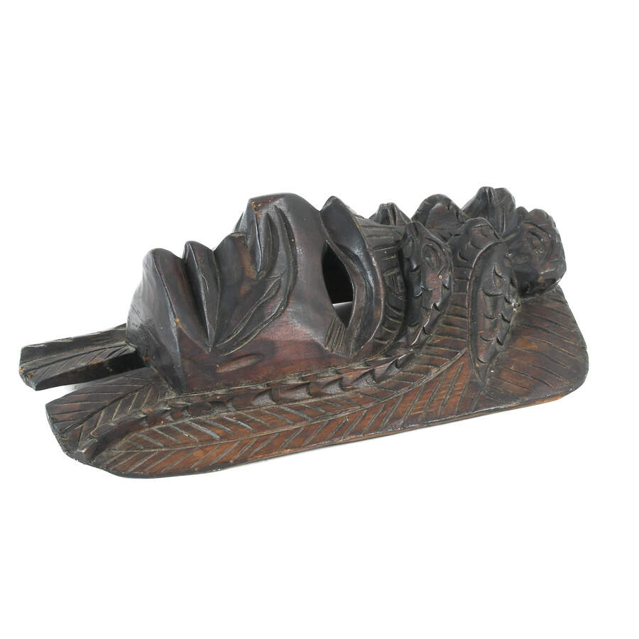 Antique Hand-Carved South American Mask-3