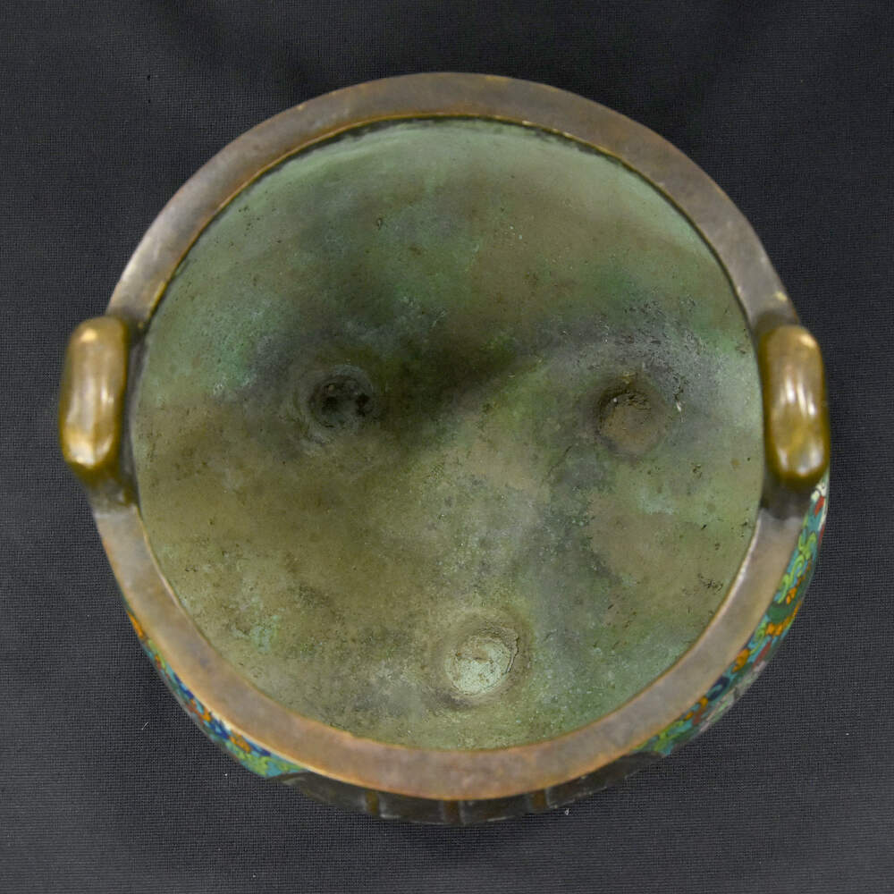 Chinese Cloisonné Enamel Ormolu Vase-7