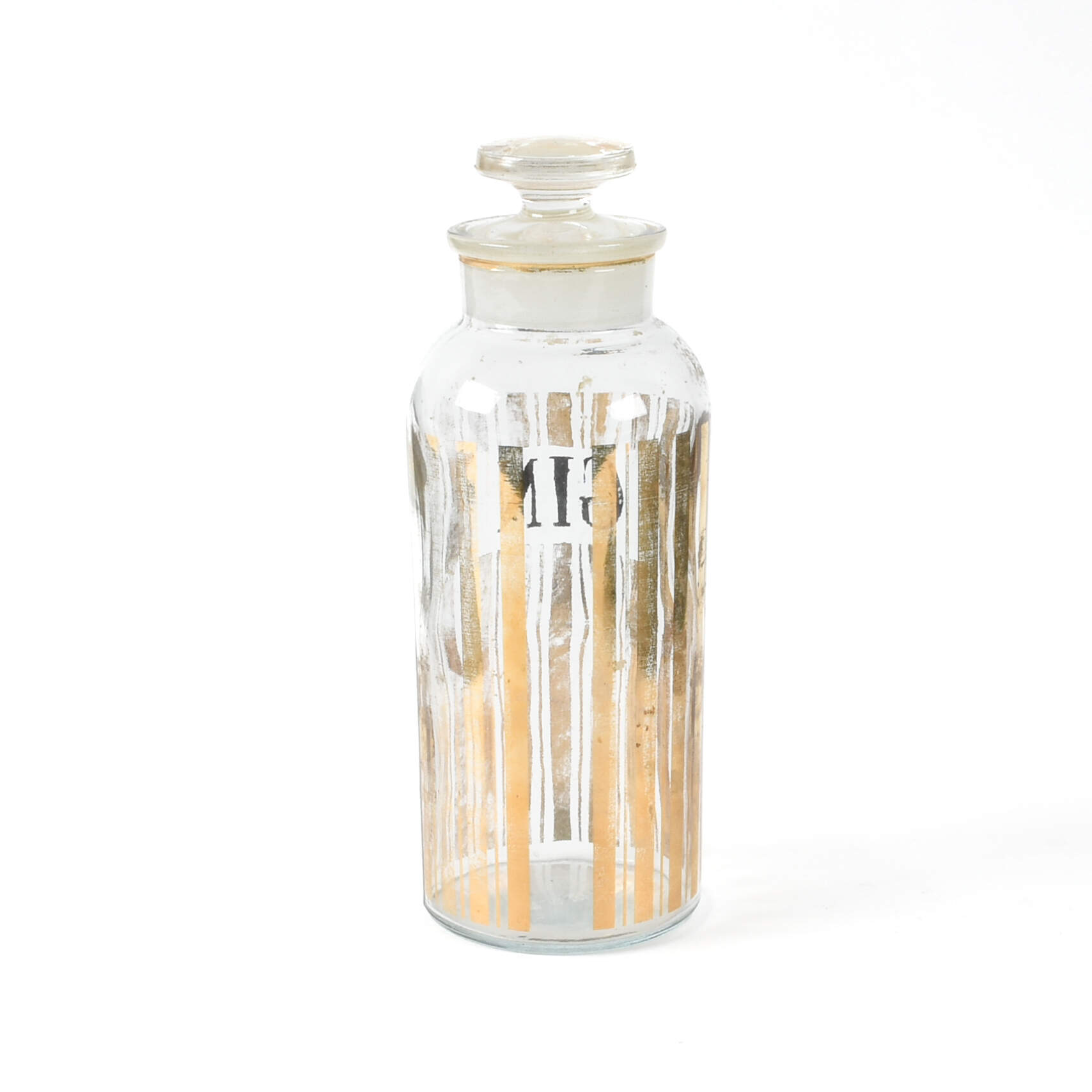 Antique T.C. Wheaton & Co. Gold Detail Gin Bottle-4