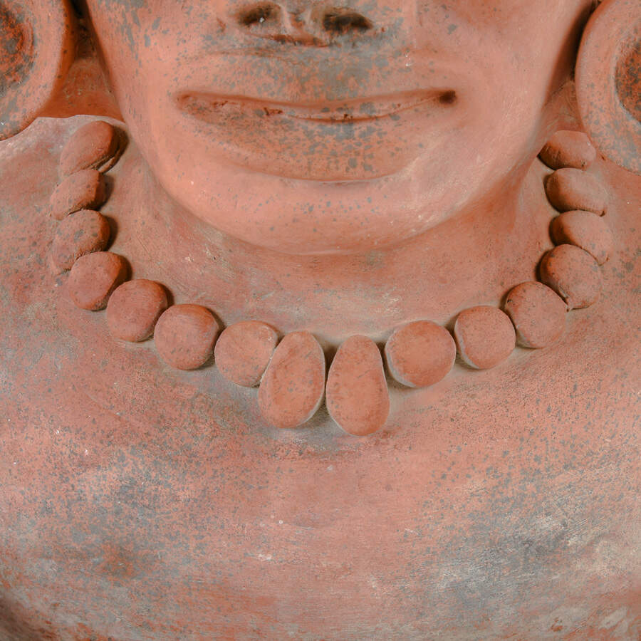 Antique Figural Huehuetéotl Red Earthenware Effigy Vessel-6