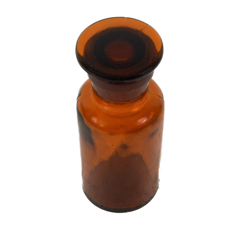 100mL Amber Glass Apothecary Jar with Stopper-3