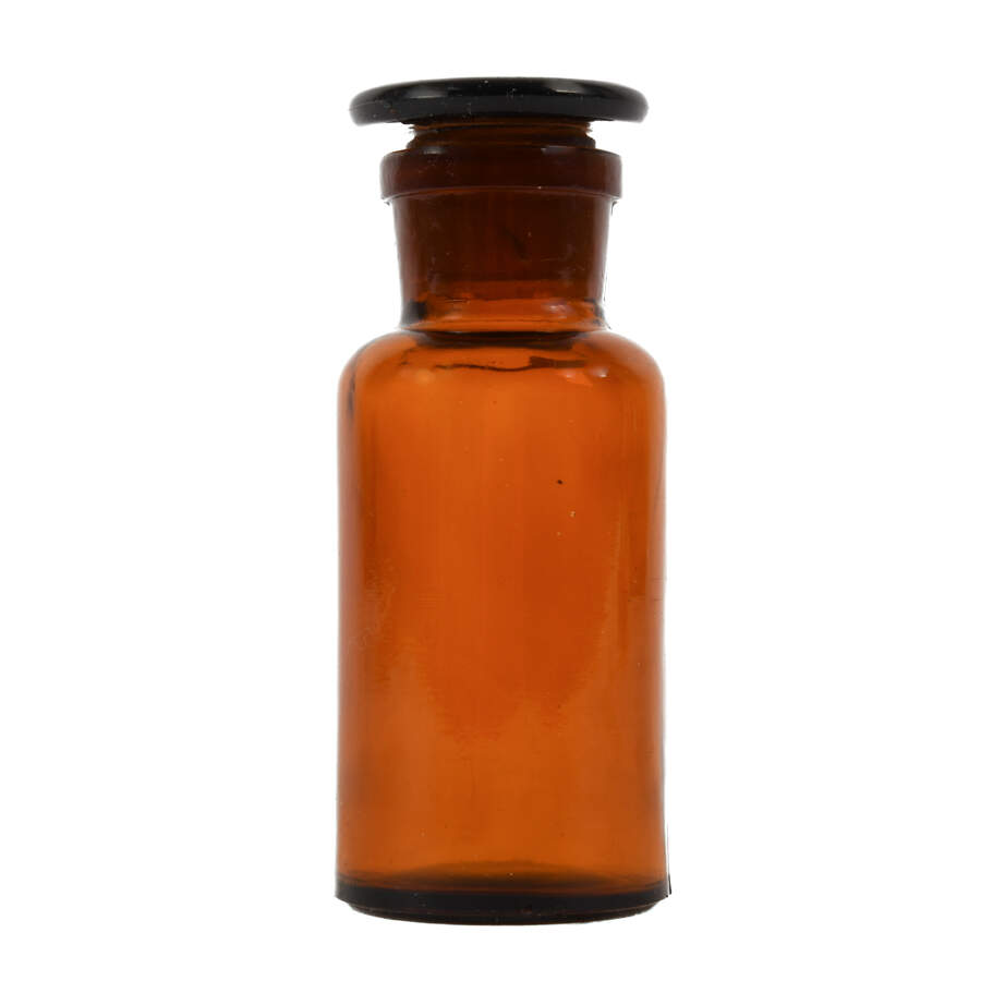 100mL Amber Glass Apothecary Jar with Stopper-2