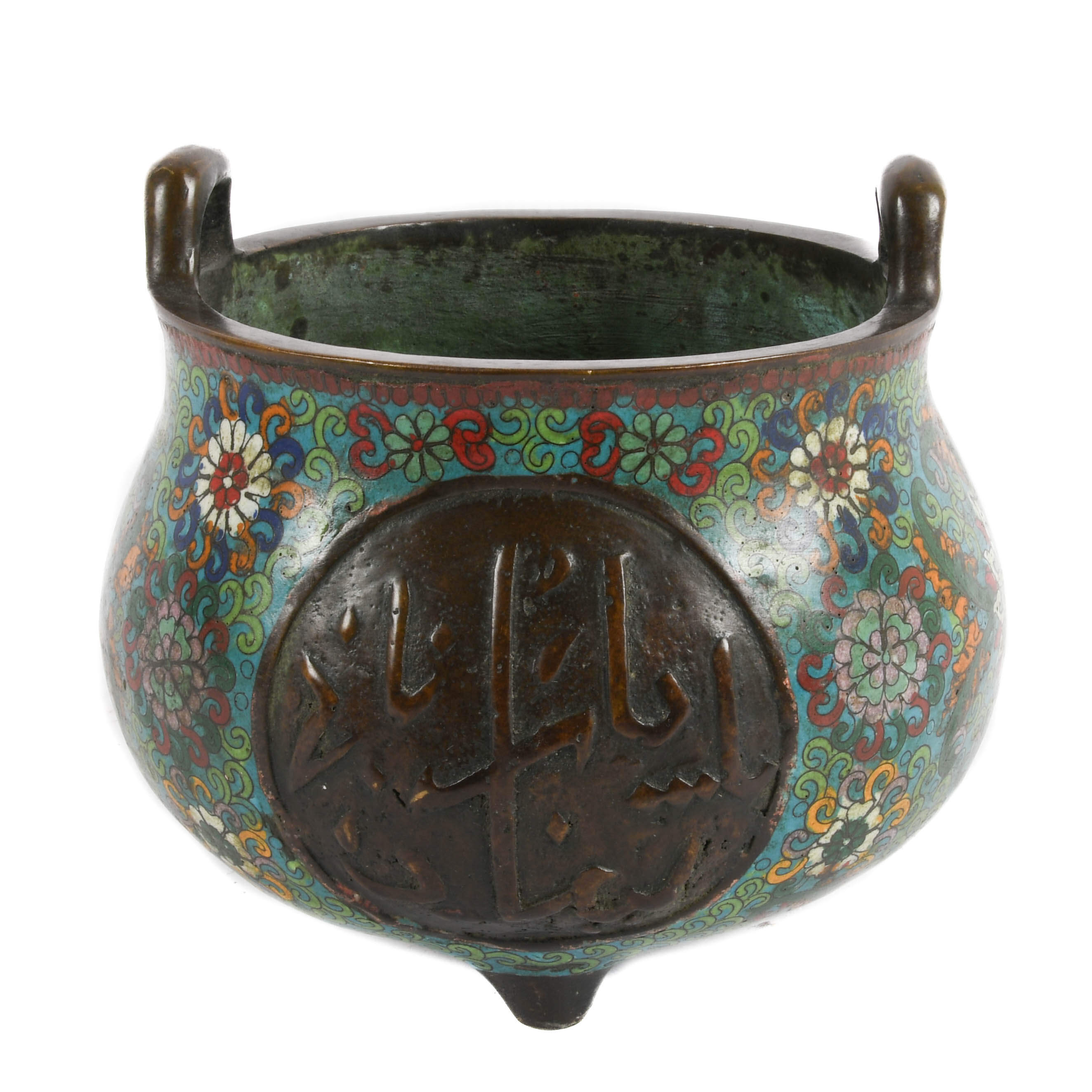 Chinese Cloisonné Enamel Ormolu Vase-3
